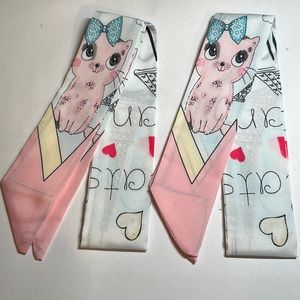 Two Thin Purse Scarves / Hair Bands / Scarves- #733